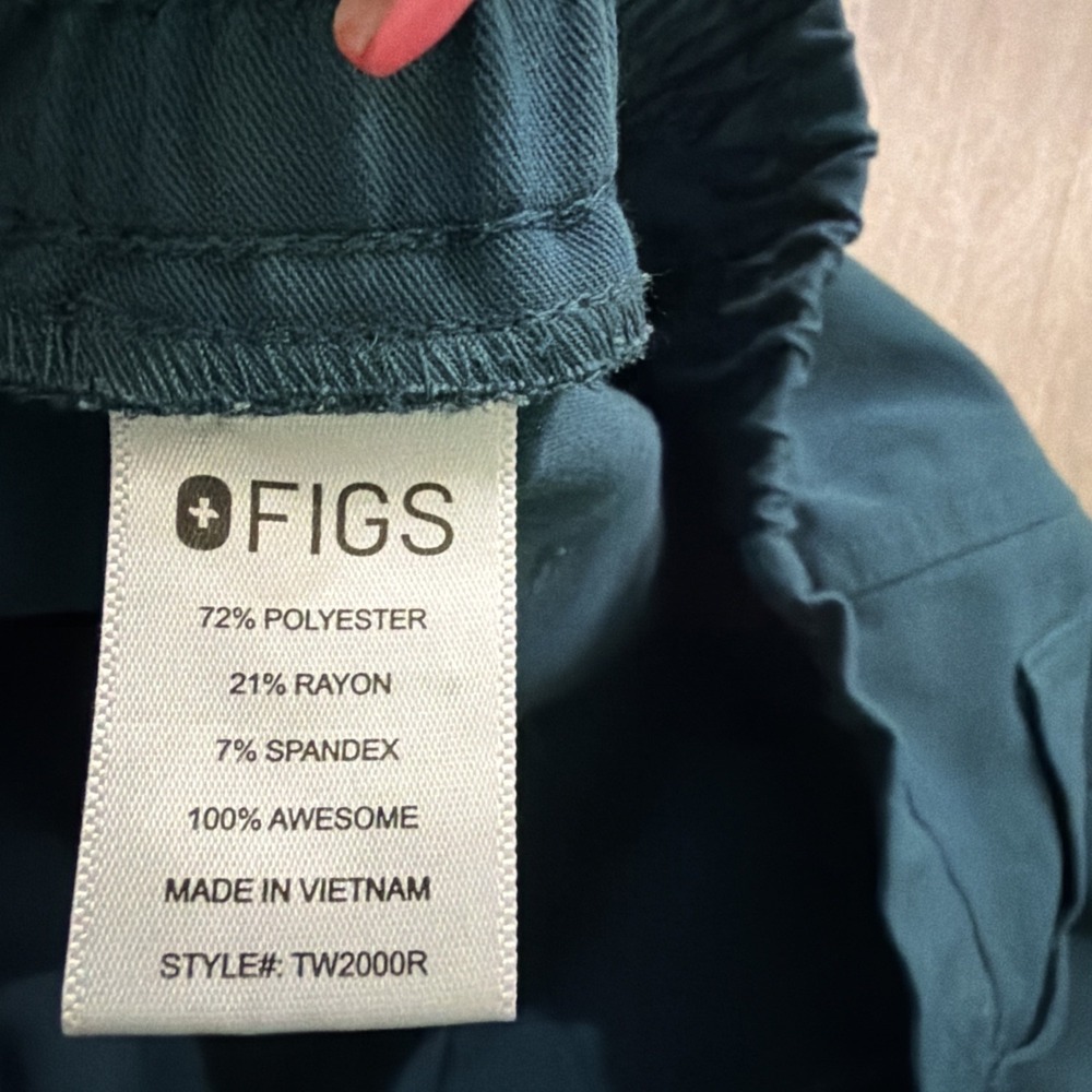 Figs Scrub Pants Bottoms Yola Sz Medium TW2000R Dark Teal PO# 1643 - Picture 6 of 11